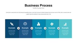 Business Process
Subtitle Example Here
Lorem Ipsum is simply
Dummy text of the prin
ting and typesetting
industry. Lorem
Example
Lorem Ipsum is simply
Dummy text of the prin
ting and typesetting
industry. Lorem
Example
Lorem Ipsum is simply
Dummy text of the prin
ting and typesetting
industry. Lorem
Example
Lorem Ipsum is simply
Dummy text of the prin
ting and typesetting
industry. Lorem
Example
Lorem Ipsum is simply
Dummy text of the prin
ting and typesetting
industry. Lorem
Example
Lorem Ipsum is simply dummy text of the printing and typesetting industry. Lorem Ipsum has been the industry's standard dummy text ever since the 1500s, when an unknown printer took
a galley of type and scrambled it to make a type specimen book. It has
 