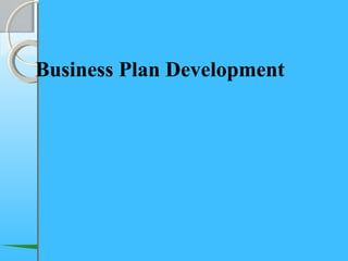 Business Plan Development
 