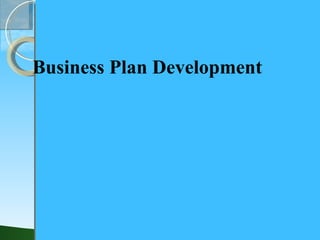 Business Plan Development 