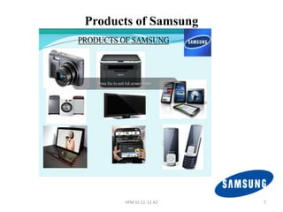 Products of Samsung




      IIPM SS 11-13 A2   7
 