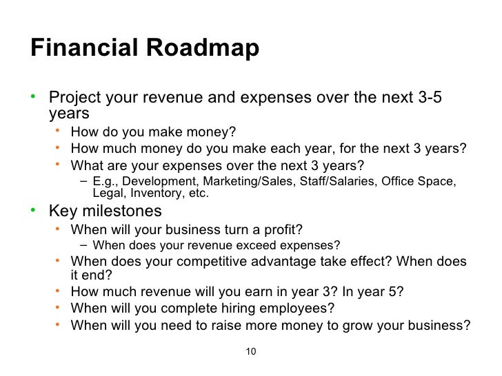 financial roadmap template