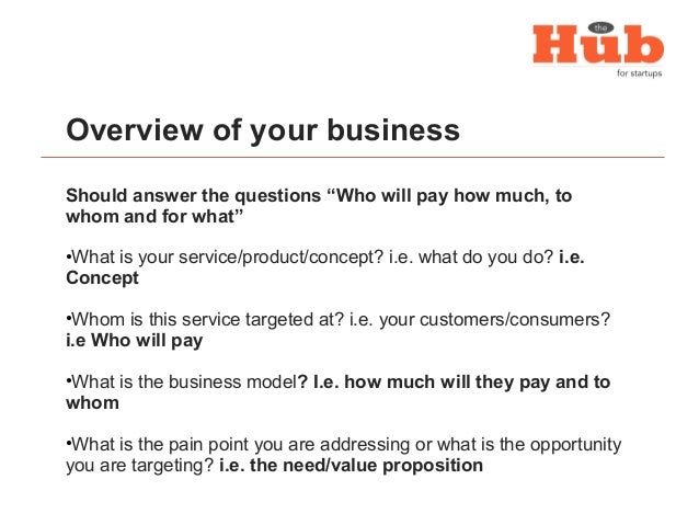 Business plan sample questions