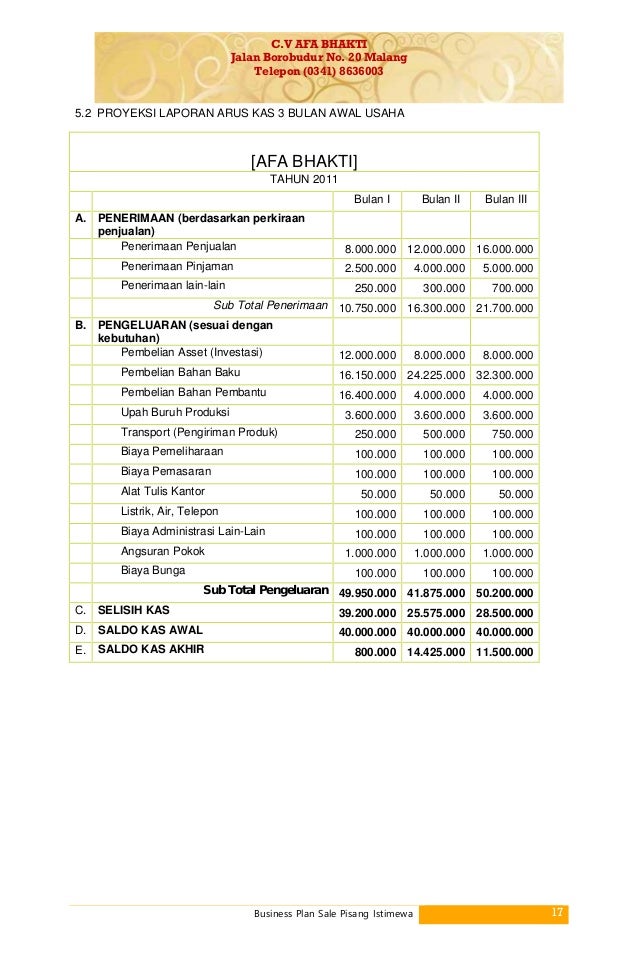 Business Plan Saleh Pisang