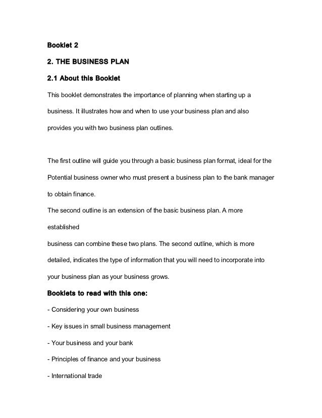 Trading business plan sample