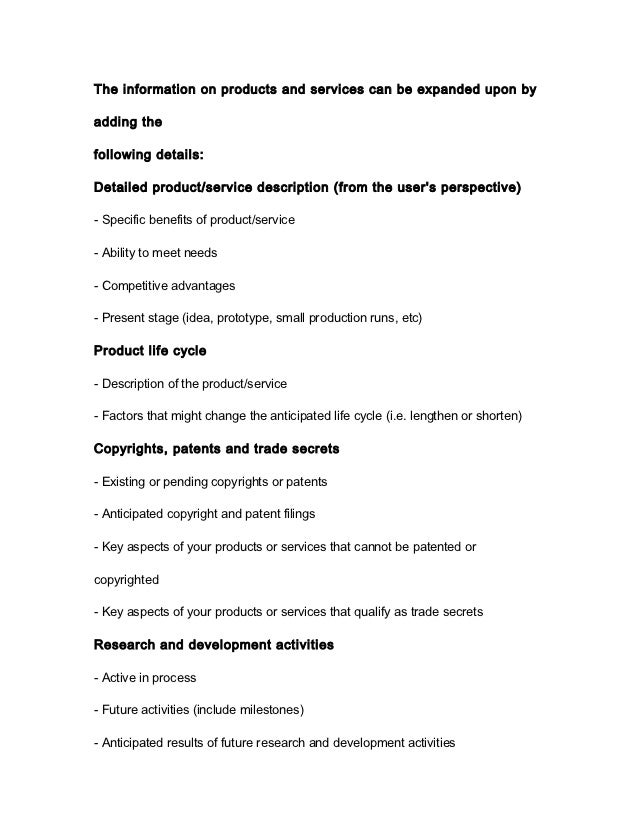 business description template