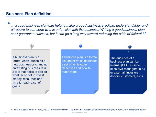 Business plan report definition