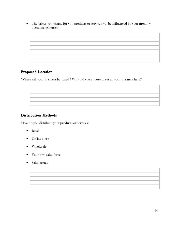 Business plan template with