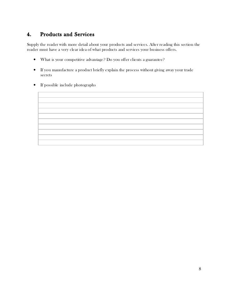 Business plan template (with instructions)
