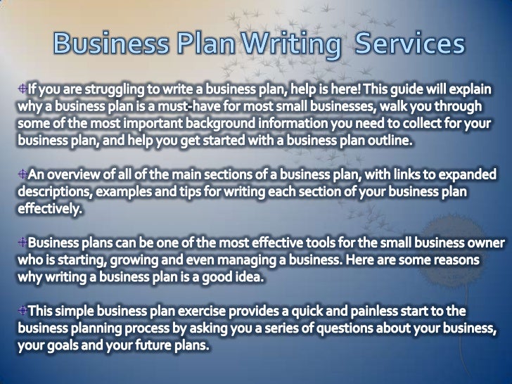 Business Plan Writing Services
