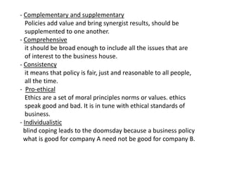 Business policy | PPTX