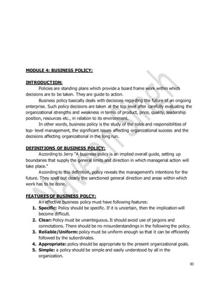 Business policy and environment notes | DOCX