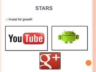 STARS
 Invest for growth
 