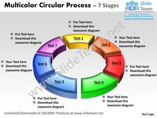 Business power point templates 3d animated multicolor circular proces…