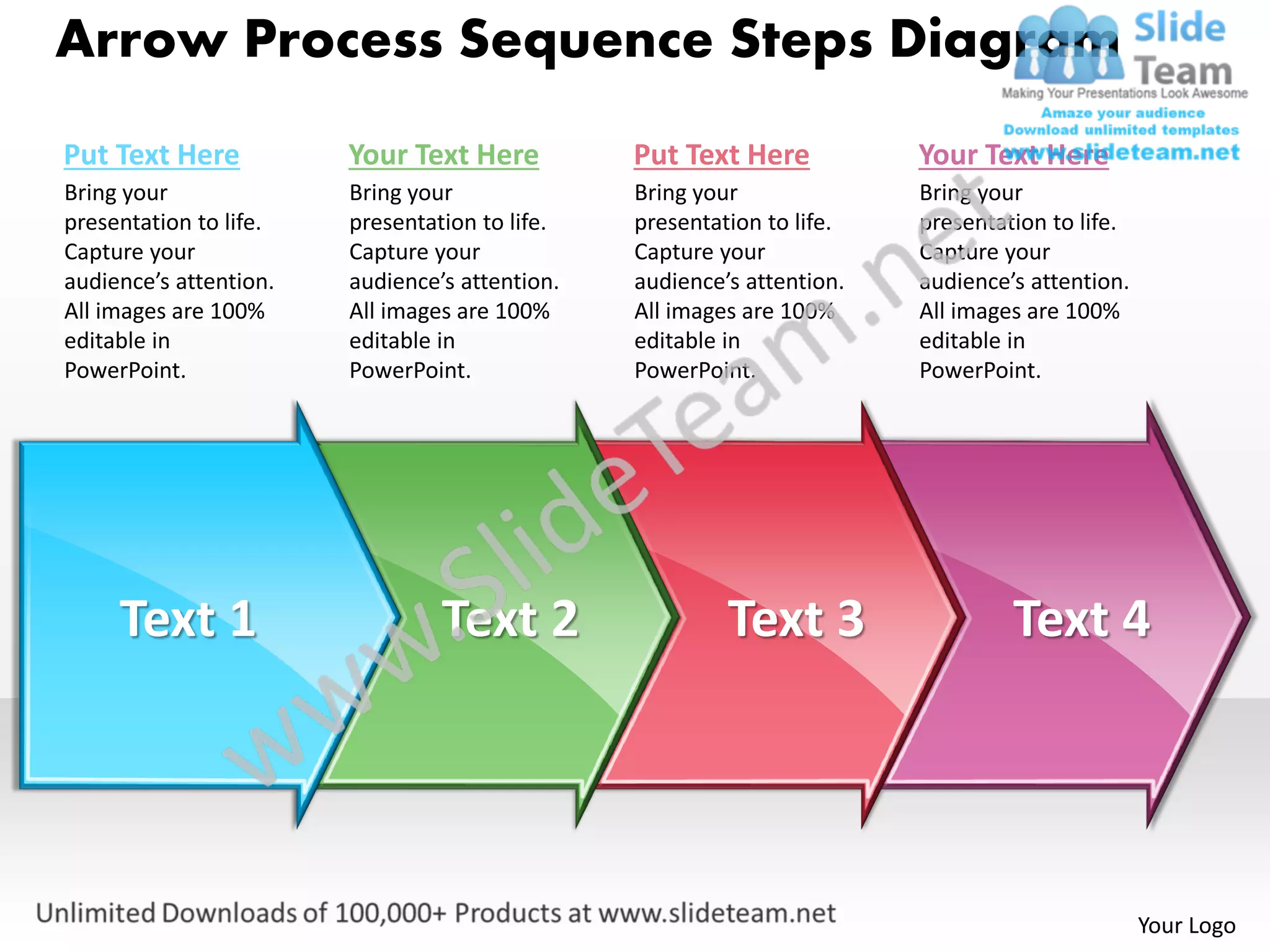 Business power point templates arrow process sequence steps diagram ...