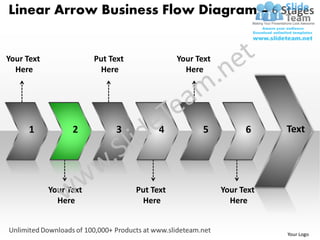 Business power point templates linear arrow flow diagram sales ppt ...