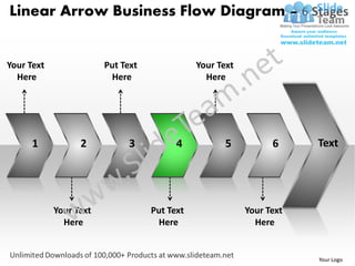 Business power point templates linear arrow flow diagram sales ppt ...