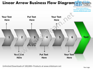 Business power point templates linear arrow flow diagram sales ppt ...