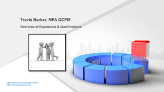 https://linkedin.com/in/travisbarkermpa
https://innovatevancouver.org
Travis Barker, MPA GCPM
Overview of Experience & Qualifications
 
