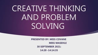 Business presentation. (CREATIVE THINKING) | PPTX