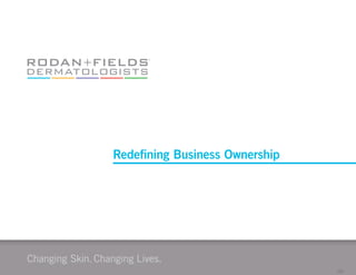 Changing Skin.Changing Lives.
[1]
Redefining Business Ownership
 