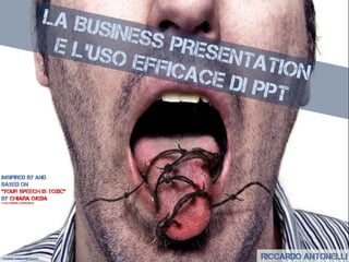 RICCARDO ANTONELLIFlickr: wiseacre photo
INSIPIRED By AND
BASED ON
‘’your SPEECH is toxic’’
BY CHIARA OJEDA
http://tinyurl.com/8vjnv2j
 