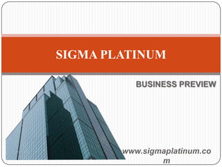 SIGMA PLATINUM BUSINESS PREVIEW www.sigmaplatinum.com 