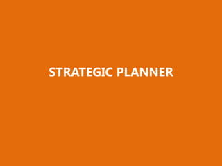 STRATEGIC PLANNER




                    @davidsamoranski
 