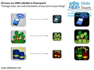 All icons are 100% editable in Powerpoint
“Change color, size and orientation of any icon to your liking”




www.slideteam.net
 