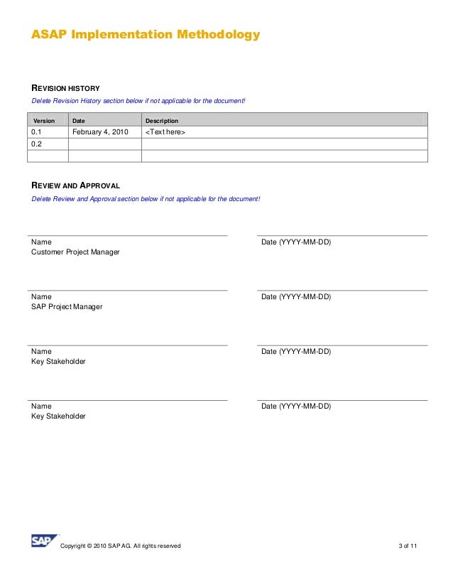 Business Process Procedure Template Sap Center Business Process Procedure Template Sap Center