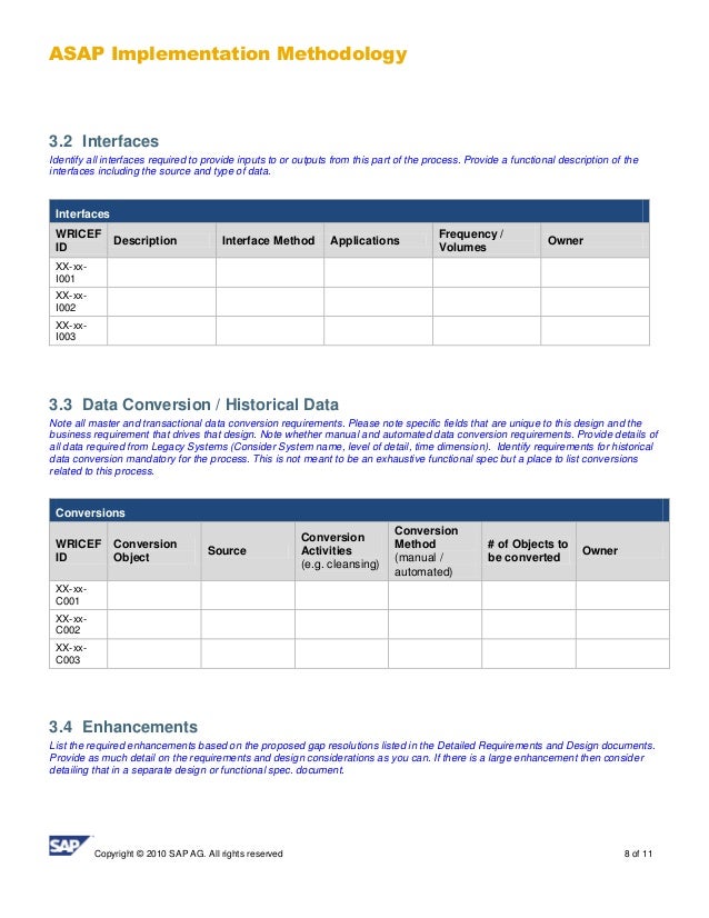 functional design document template