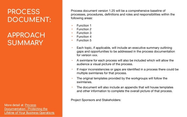 business process documentation template