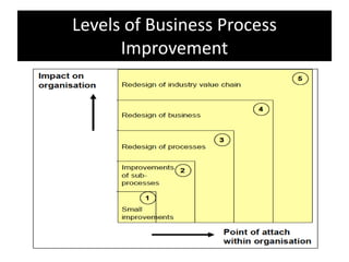 Levels of Business Process
      Improvement
 