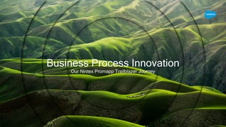 Business Process Innovation
Our Nintex Promapp Trailblazer Journey
 