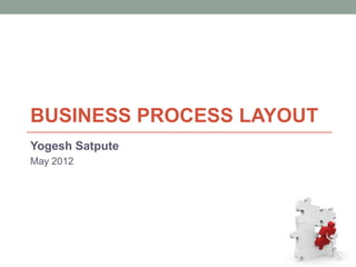 BUSINESS PROCESS LAYOUT
Yogesh Satpute
May 2012
 