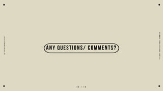 2 0 / 1 9
I
S
E
V
E
R
Y
T
H
I
N
G
C
L
E
A
R
?
Any QUESTIONS/ Comments?
D
e
l
i
g
h
t
P
r
o
f
e
s
s
i
o
n
a
l
S
u
m
m
i
t
s
 