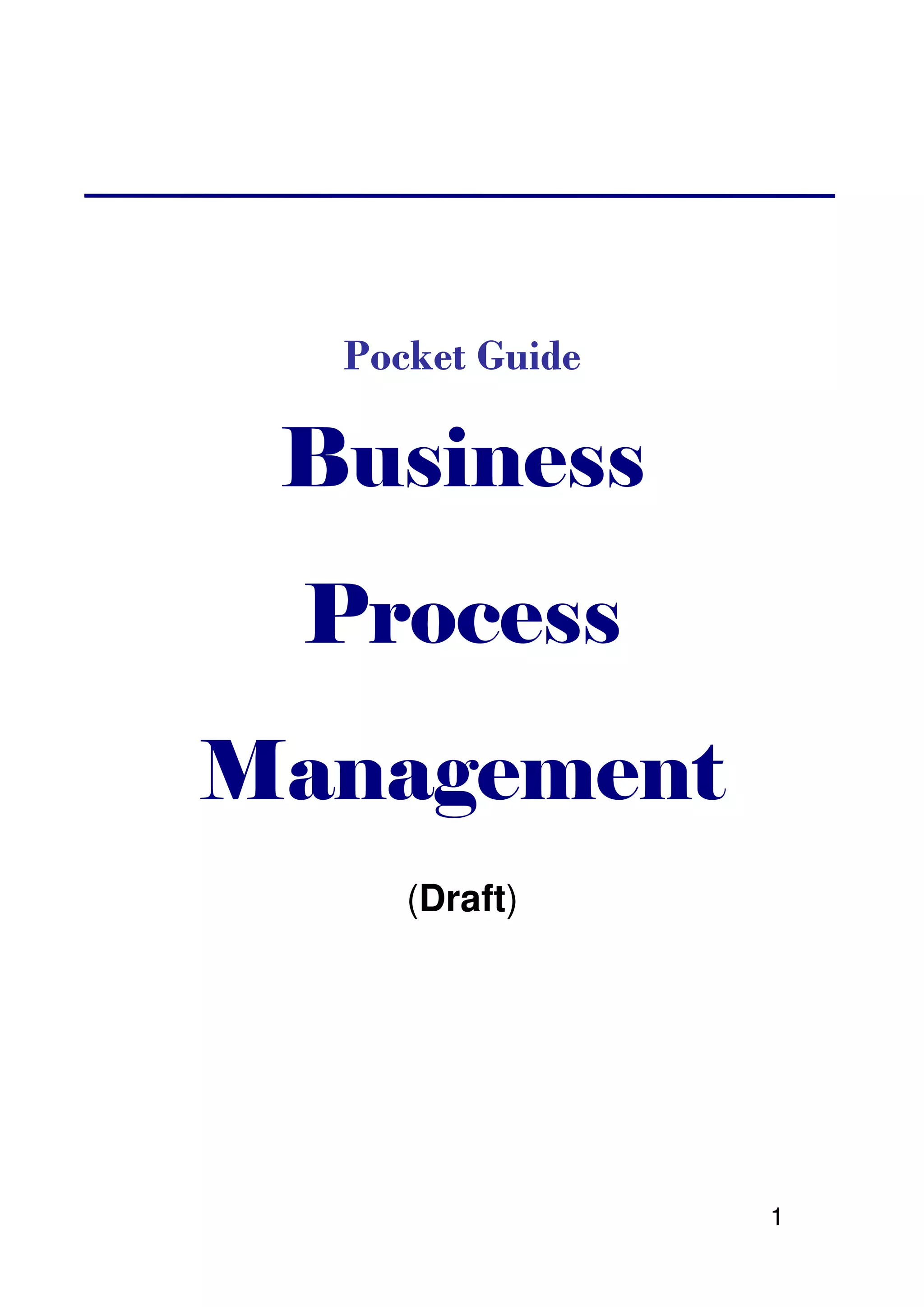 Business process management pocket guide | PDF