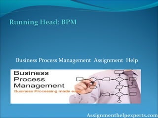 Business Process Management Assignment Help
Assignmenthelpexperts.com
 