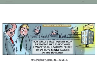 1/21/2013                                  21




            Understand the BUSINESS NEED
 
