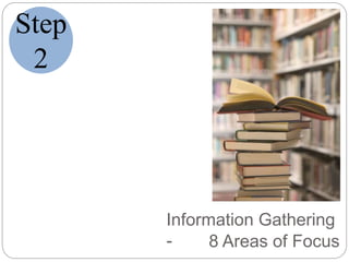 8 Areas of Focus
Step
2
Information Gathering
-
 