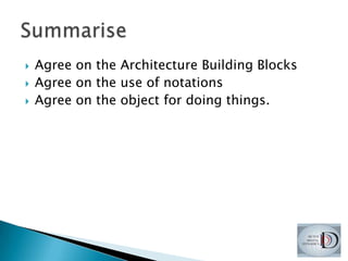 Technical ArchitectureUse what is usefulDiscard what is not useful to  your organisation