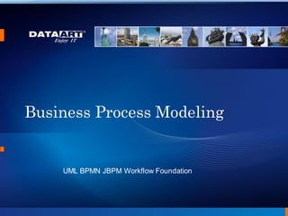 Business Process Modeling
UML BPMN JBPM Workflow Foundation
 