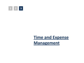 1   2   3




            Time and Expense
            Management
 