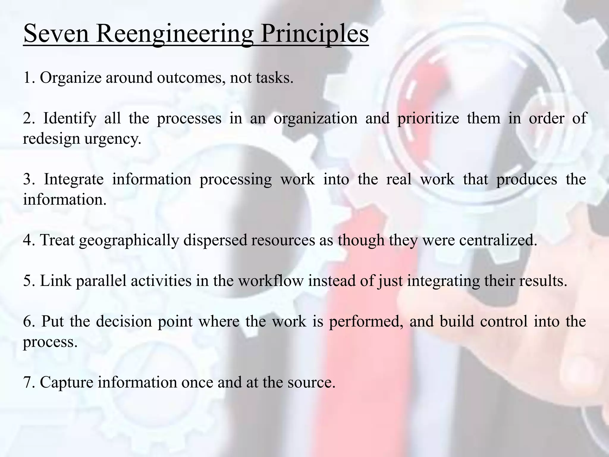 Business process re engineering | PPTX