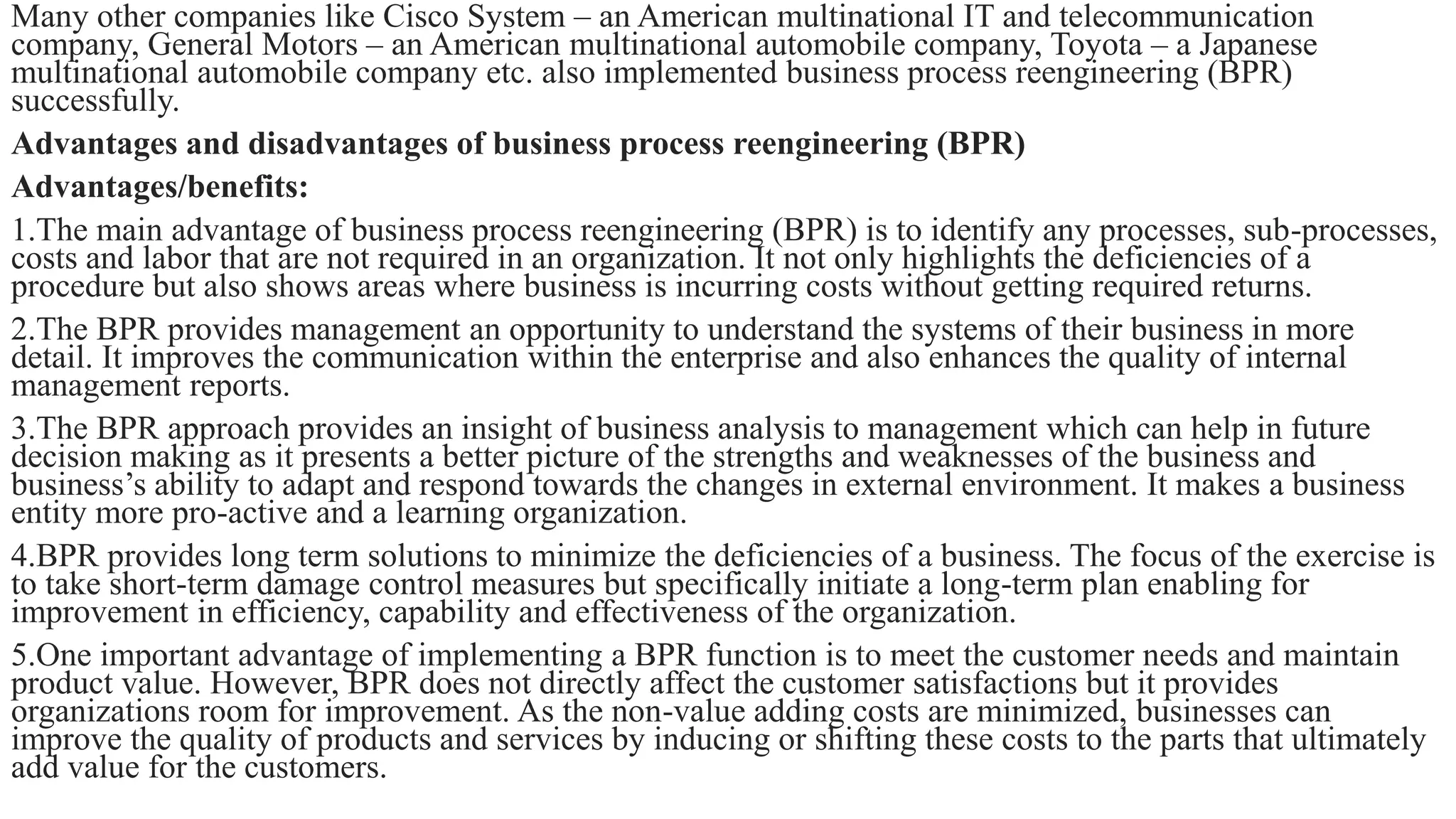 BUSINESS PROCESS RE-ENGINEERING Power Point Presentation | PPTX