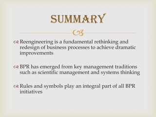 Remove no-value-added activitiesStandardize Process and Automate Where PossibleUp-grade EquipmentPlan/schedule the changesIdentify Action Plan
