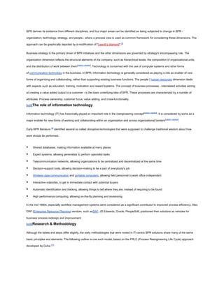 Business process reengineering