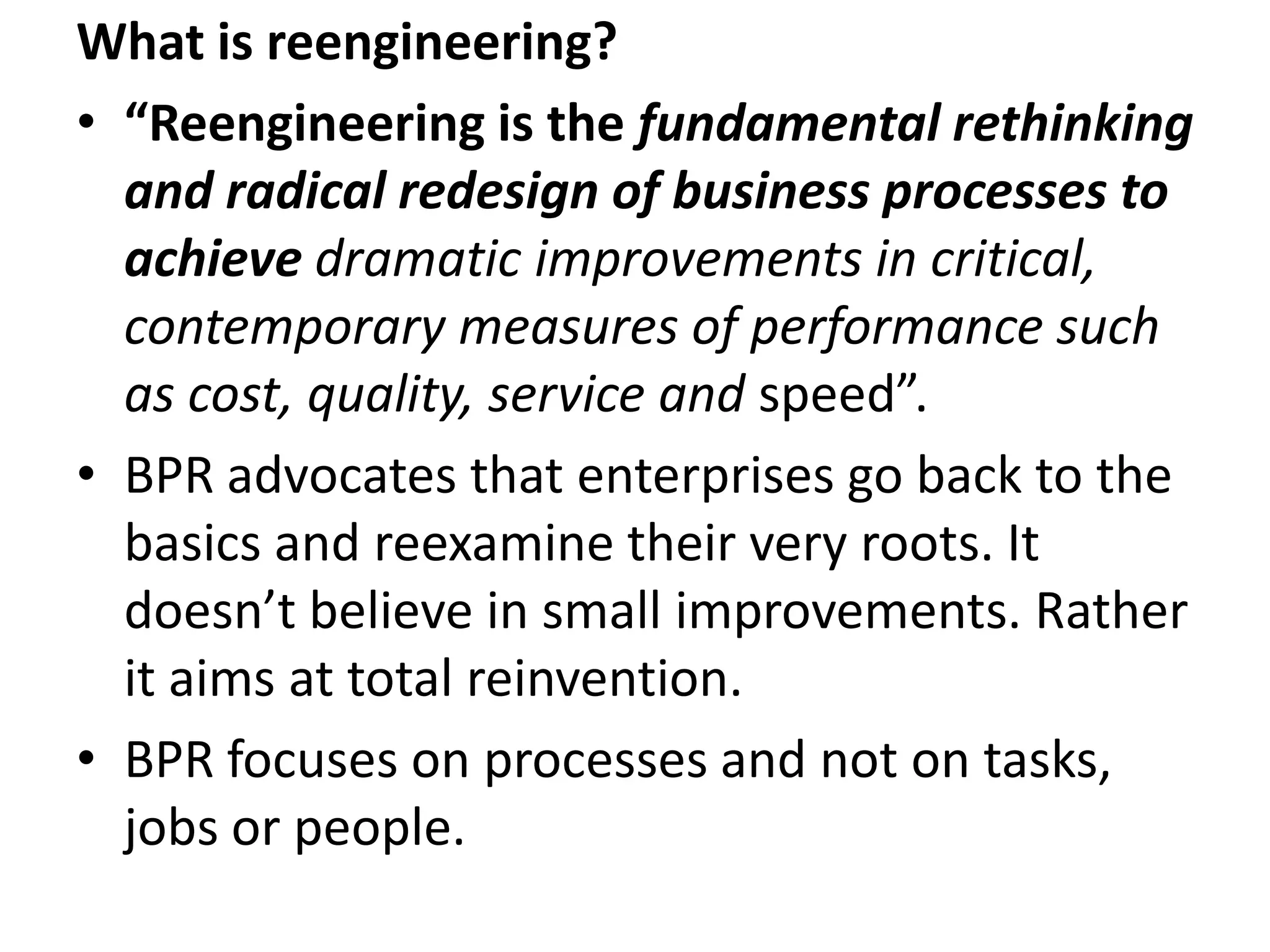 Business process reengineering | PPTX