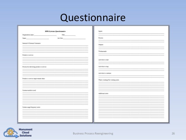 business consulting questionnaire