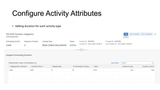 Configure Activity Attributes
• Adding duration for each activity type
 