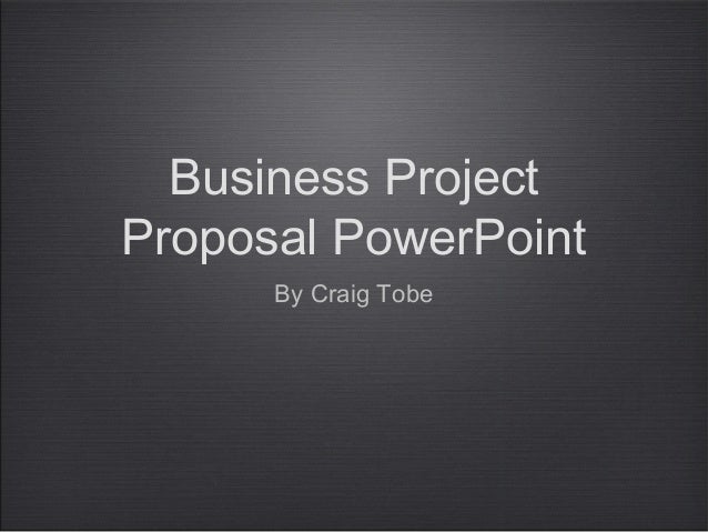 project proposal ppt